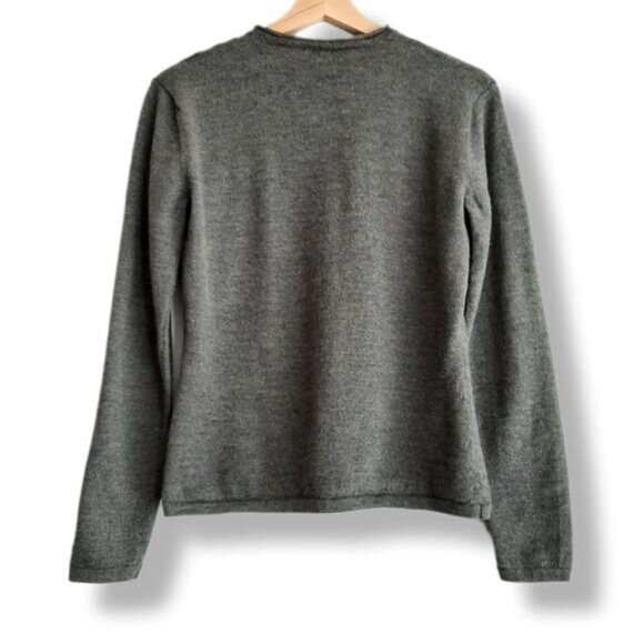 CLAN DOUGLAS Scotland 100% Cashmere Crewneck Sweater Grey Sz XS - Picture 2 of 8